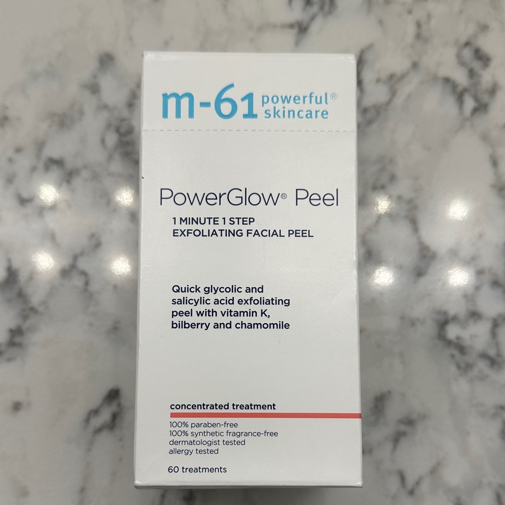 m-61 PowerGlow Peel 60 treatments Exfoliating Facial Treatment new